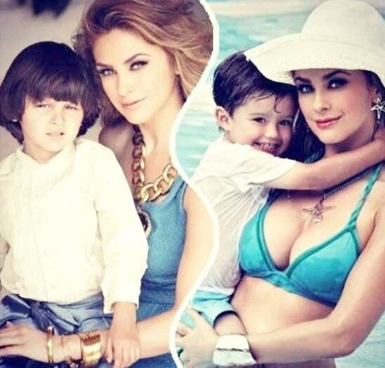 El álbum de fotos de los hijos de Aracely Arámbula y Luis Miguel 