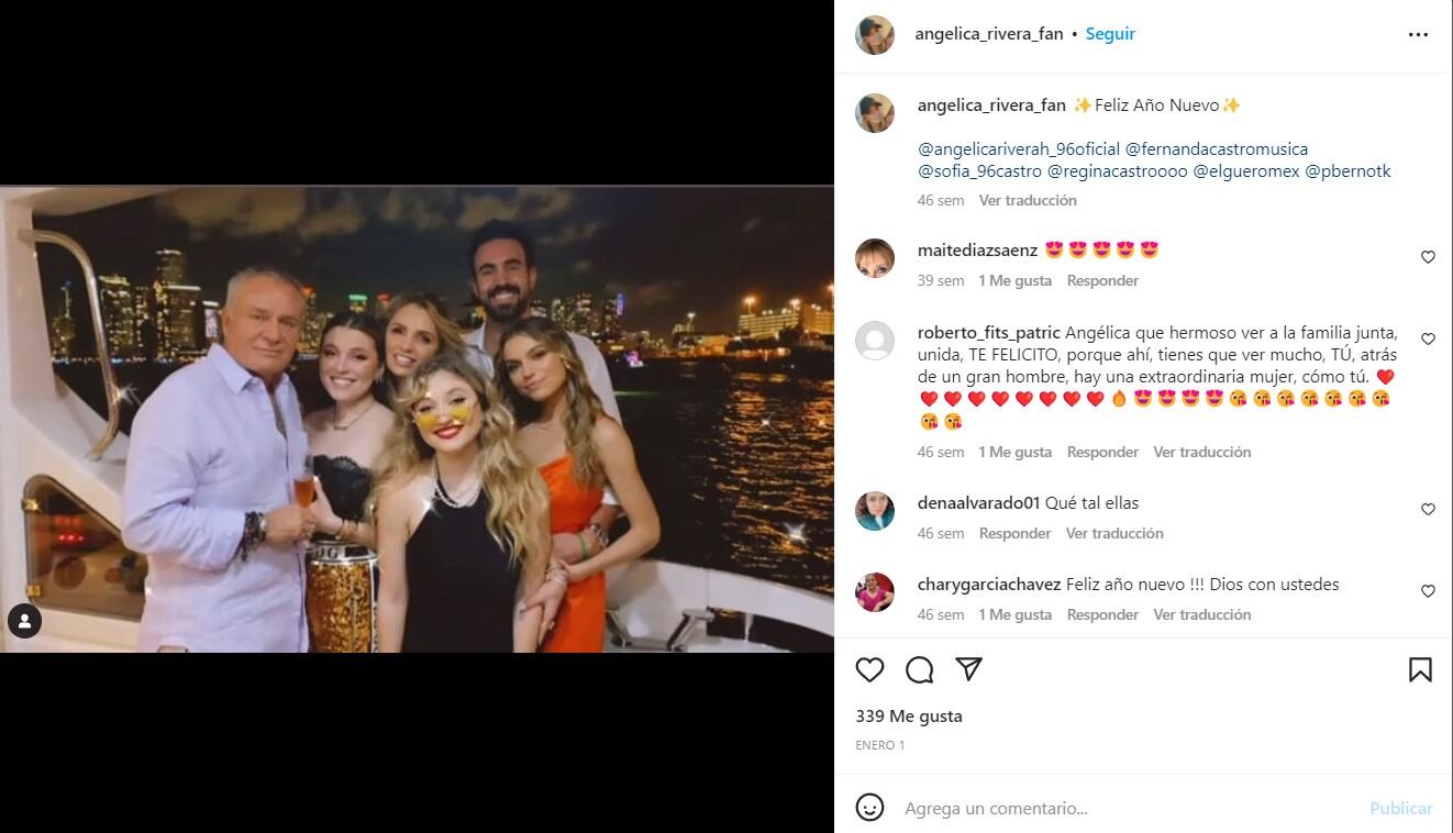 Angélica Rivera y José Alberto Castro pasan juntos Thanksgiving Day