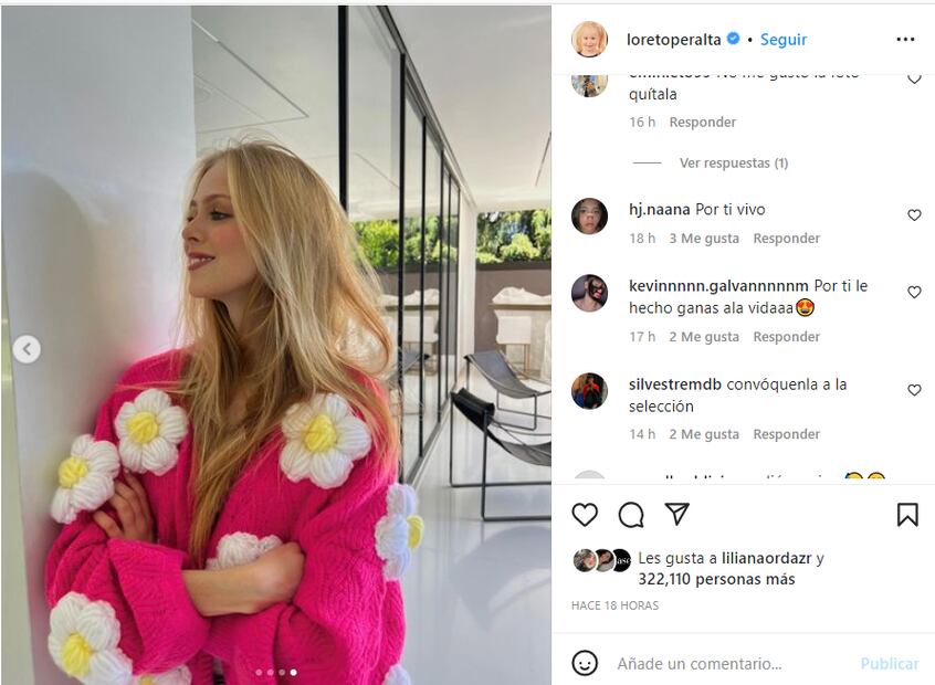 Loreto Peralta luce suéter artesanal que desearás para Navidad