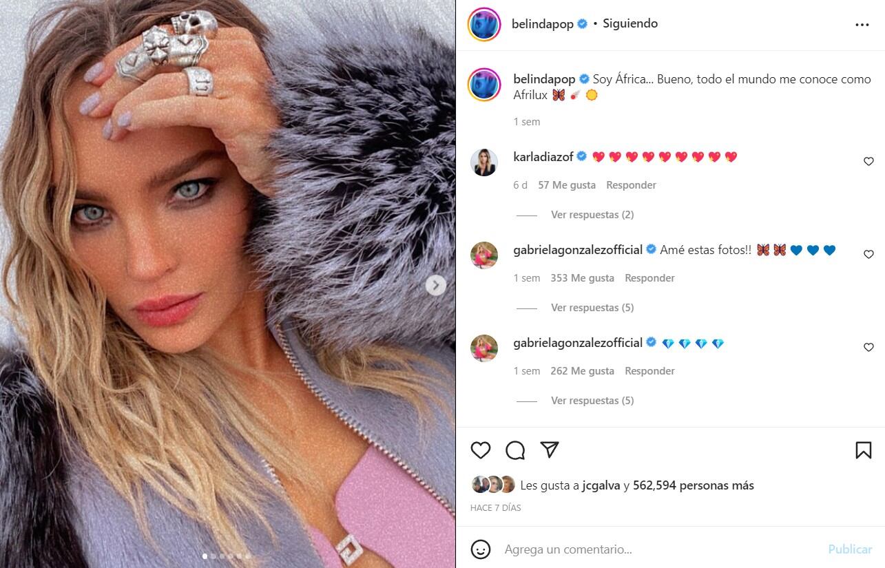 Belinda ¿presume otro anillo de Christian Nodal? Al parecer, sí