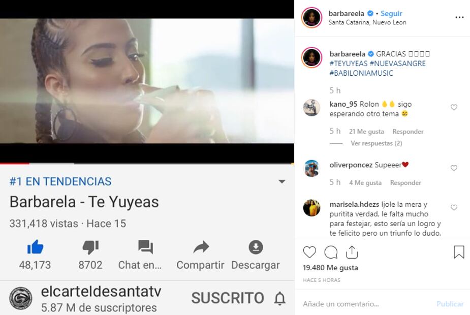 Bárbara, hija de Babo, se inspira en Yuya para el lanzamiento de su primera canción