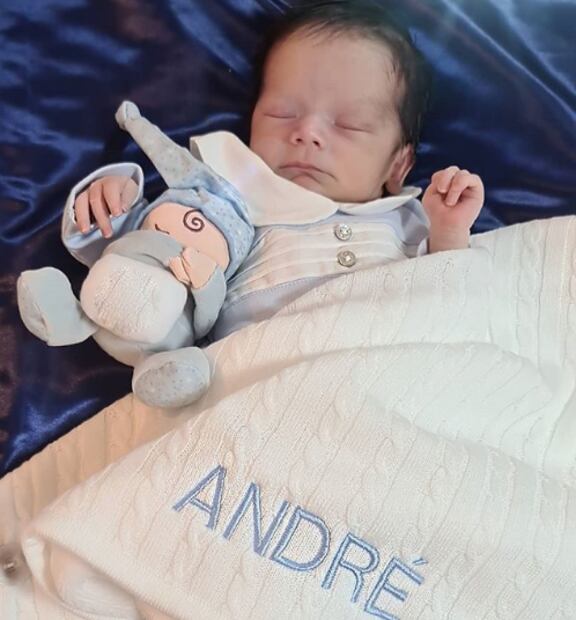 Sherlyn reveló las primeras fotografías del tierno rostro de su bebé André