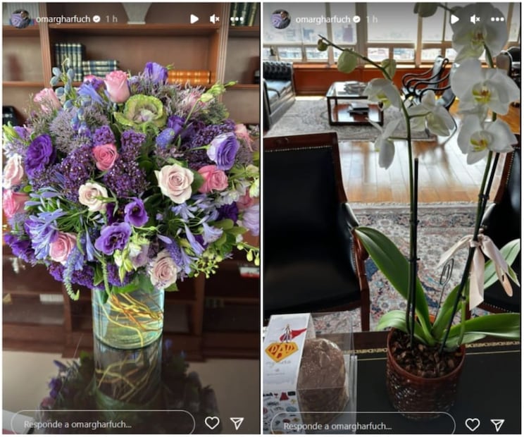 El funcionario público recibió arreglos florales con motivo del Día del Padre / Instagram