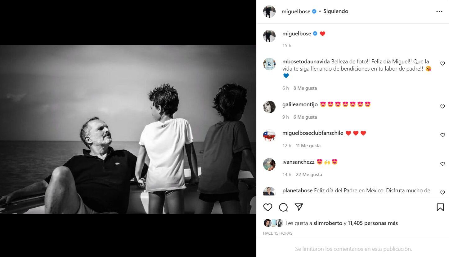 Miguel Bosé deja ver a sus hijos en medio de la batalla contra Nacho Palau
