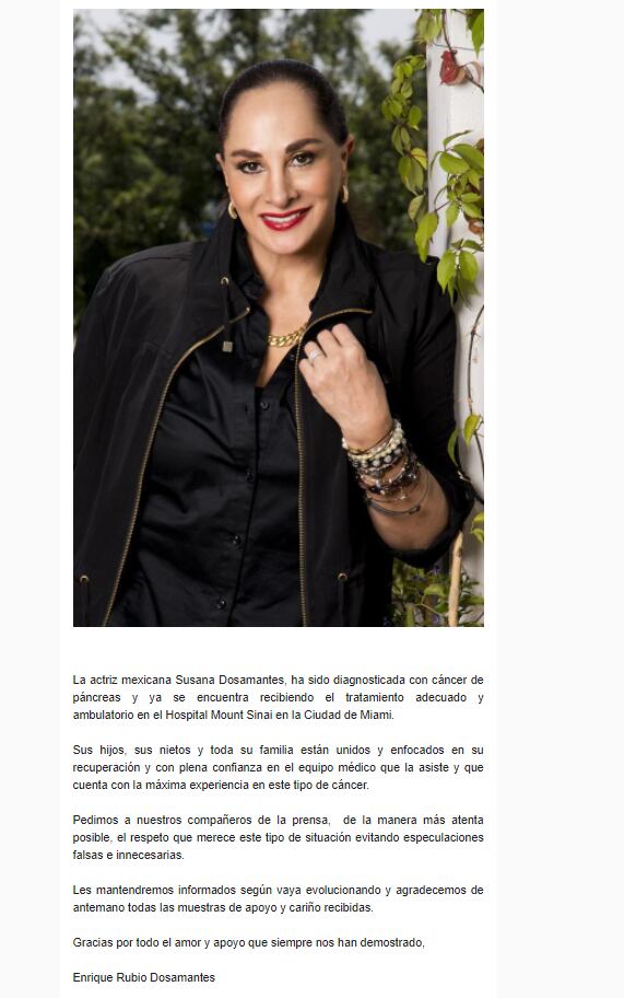 Toño Mauri le manda esperanzador mensaje a Susana Dosamantes