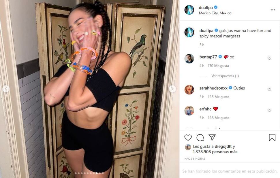 Dua Lipa disfruta la fiesta en su reciente visita a México
