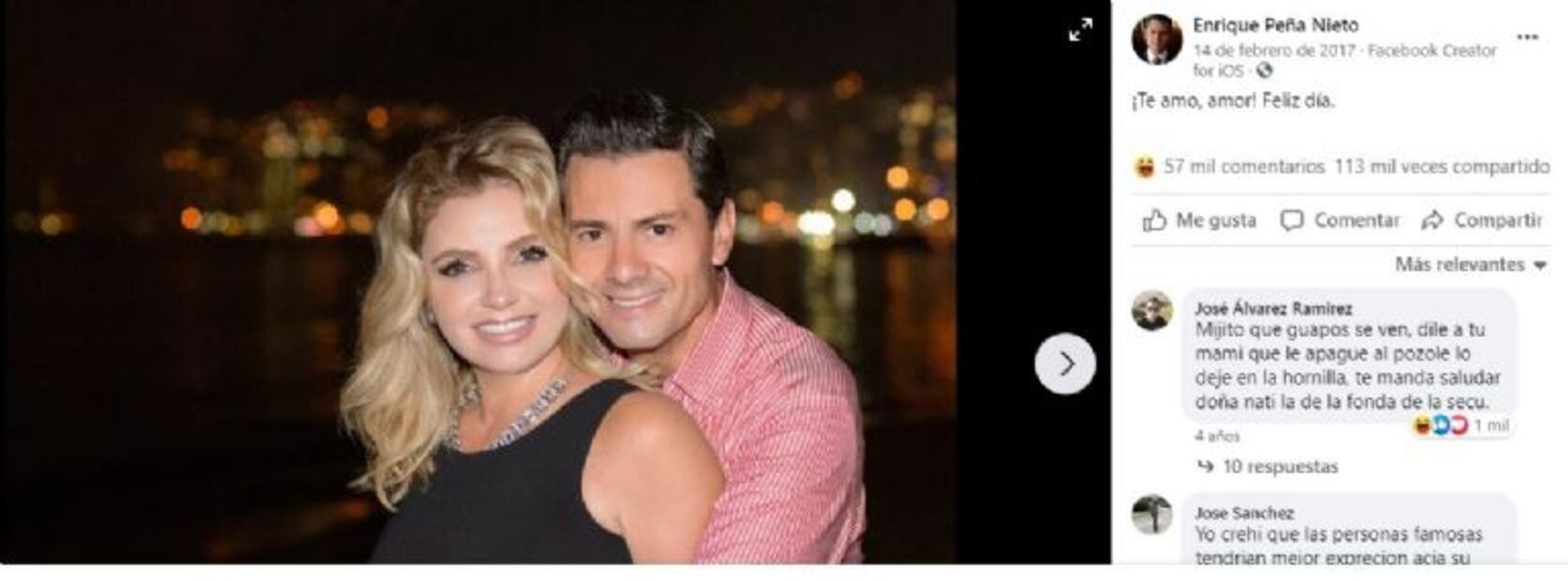 Enrique Peña Nieto y Angélica Rivera: Facebook recuerda su amor