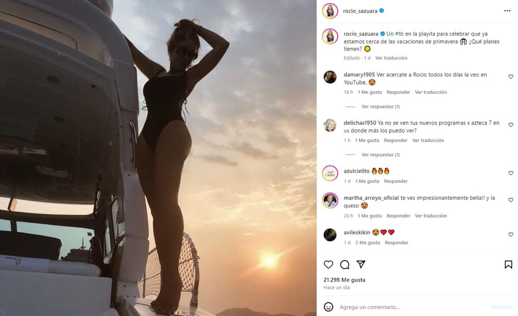 Rocío Sánchez Azuara lista para la primavera / Instagram: @rocio_sazuara