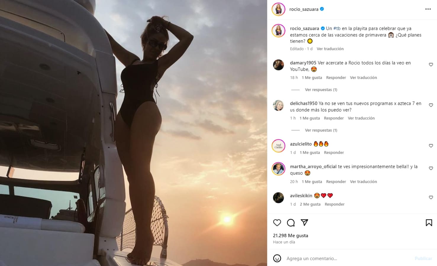 Rocío Sánchez Azuara lista para la primavera / Instagram: @rocio_sazuara