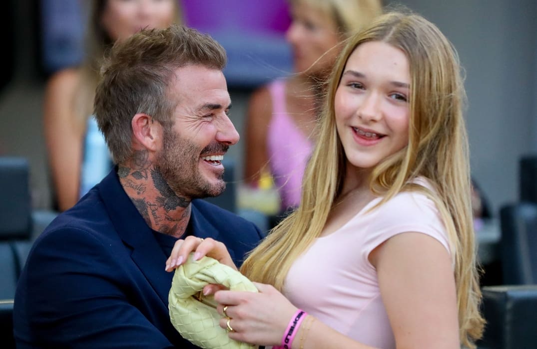 David Beckham con Harper Seven, su hija / AFP