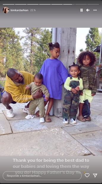 Kim Kardashian sorprende con felicitación a Kanye West en el Día del Padre