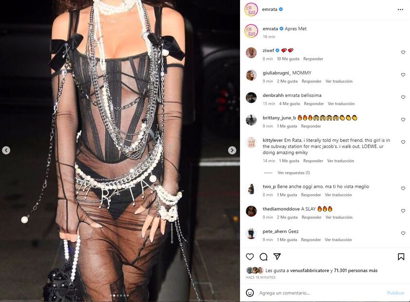 Emily Ratajkowski y Olivia Wilde, 'guerra' de transparencias en el afterparty del Met