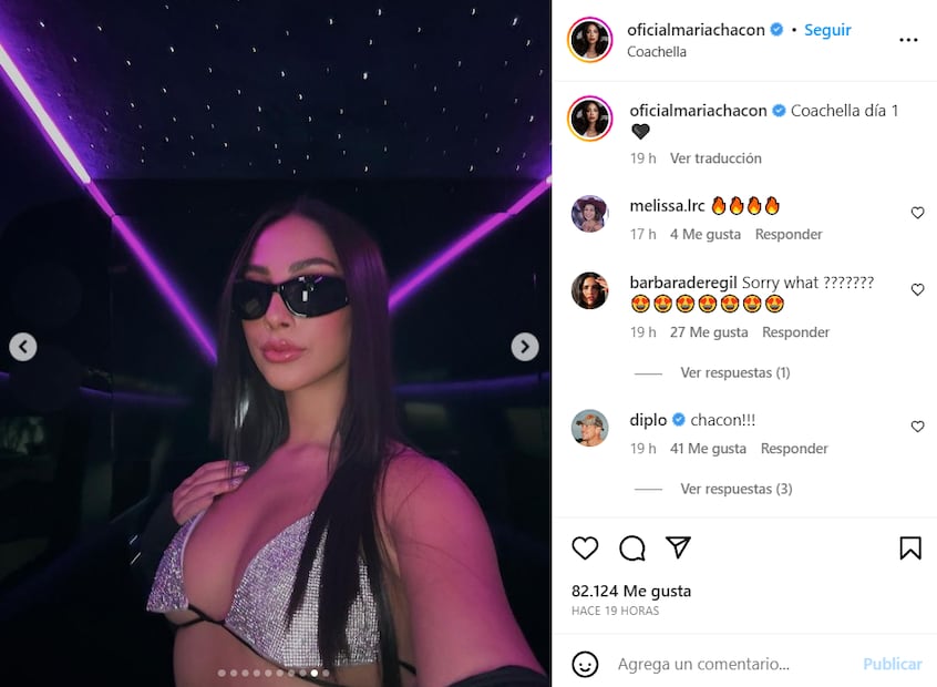 María Chacón cautiva en Coachella con un brillante y arriesgado top
