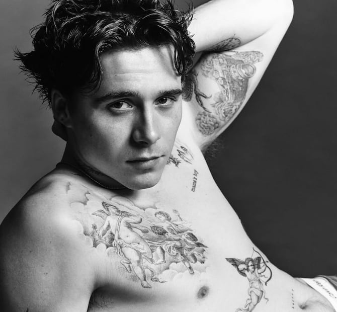 Brooklyn Beckham antes de quitarse el tatuaje / Foto: Instagram @brooklynpeltzbeckham