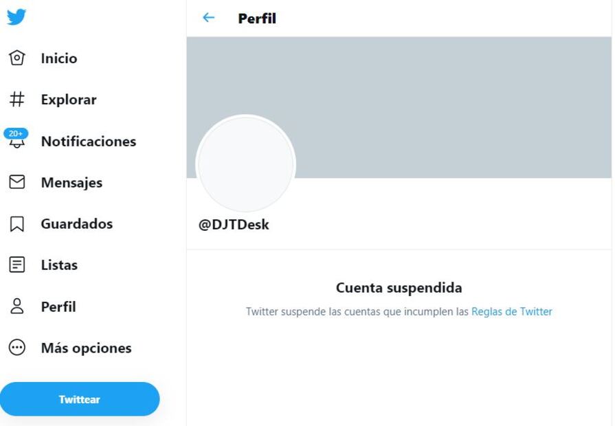 Equipo de Donald Trump intentó abrir cuenta en Twitter y se la volvieron a cerrar
