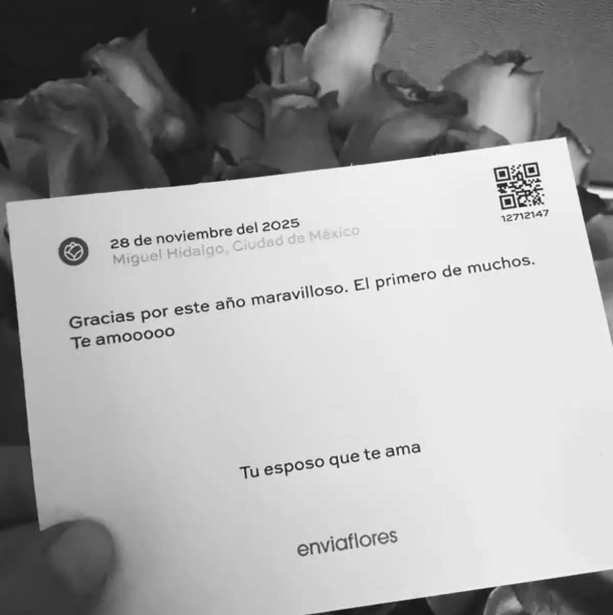 Pablo Bernot y su detalle para Sofía Castro / Foto: Instagram @sofia96_castro