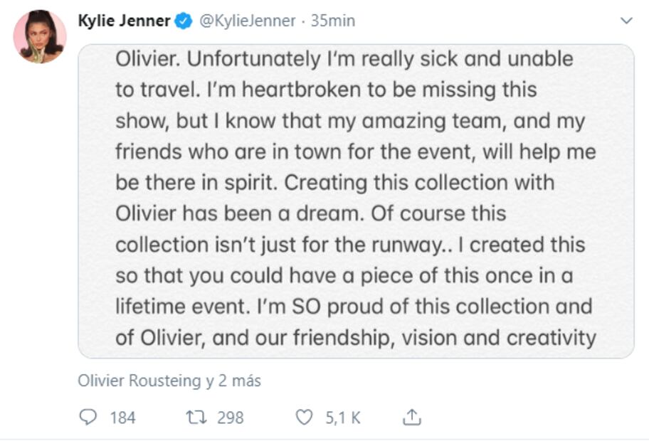 Kylie Jenner se encuentra hospitalizada por una enfermedad grave