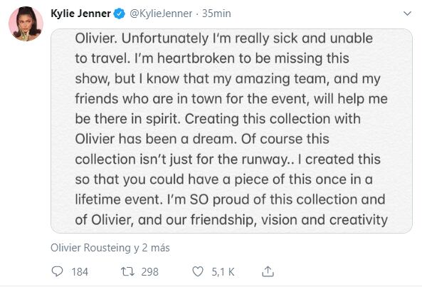 Kylie Jenner se encuentra hospitalizada por una enfermedad grave