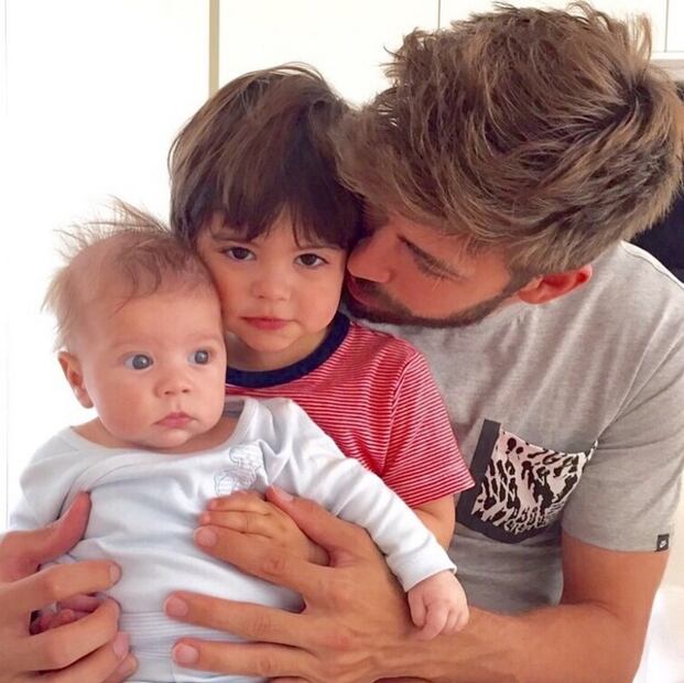 Las mejores fotos de Gerard Piqué y sus hijos Milan y Sasha 