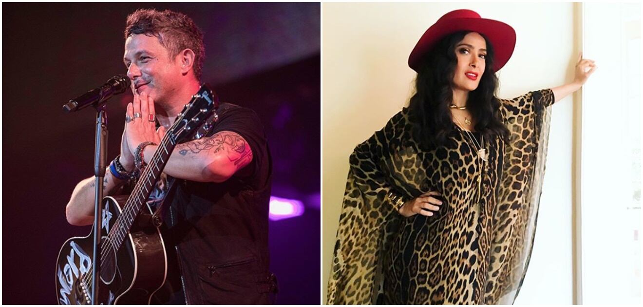 FOTO: Alejandro Sanz comparte un TBT con Salma Hayek y Juanes 