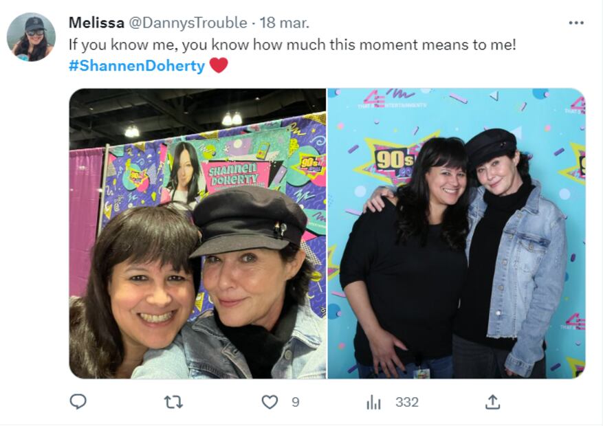 Reaparece Shannen Doherty, de Beverly Hills 90210, así luce ahora