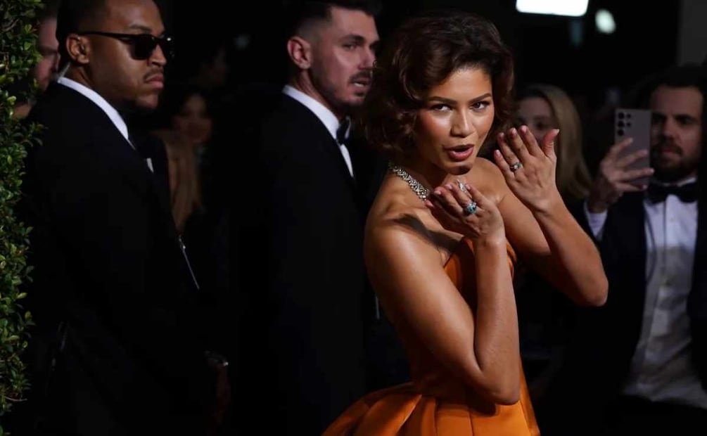 Zendaya durante los Golden Globes 2025 / Foto: AP
