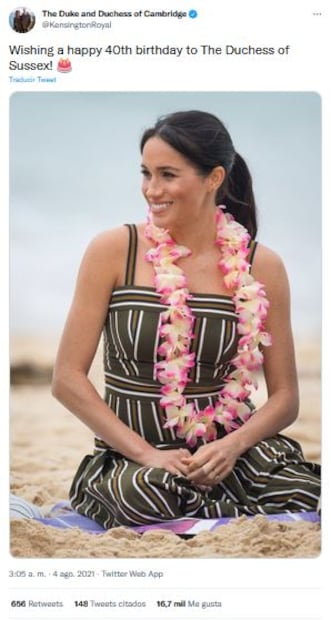 Meghan Markle: La familia real del Reino Unido la felicita por su cumpleaños 40