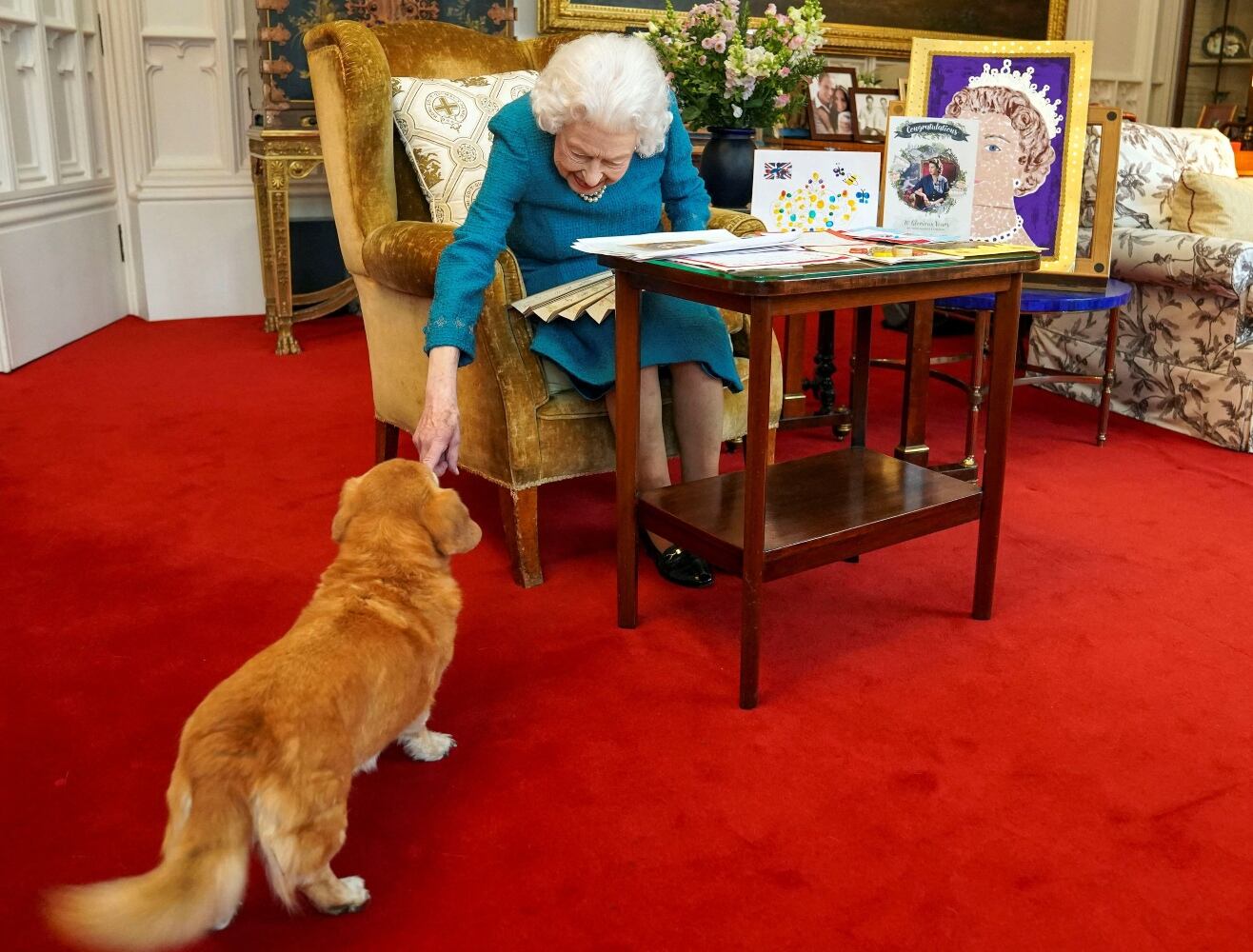 Los corgis de la  reina Isabel II.