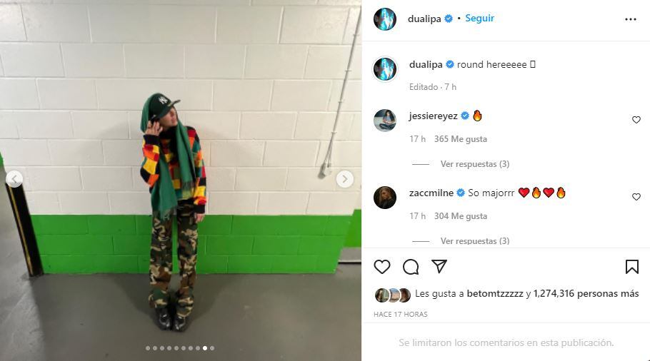 Dua Lipa posa braless y con pantalones cargo que arrebatan la atención