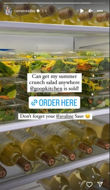 El refrigerador de Cameron Diaz / Instagram