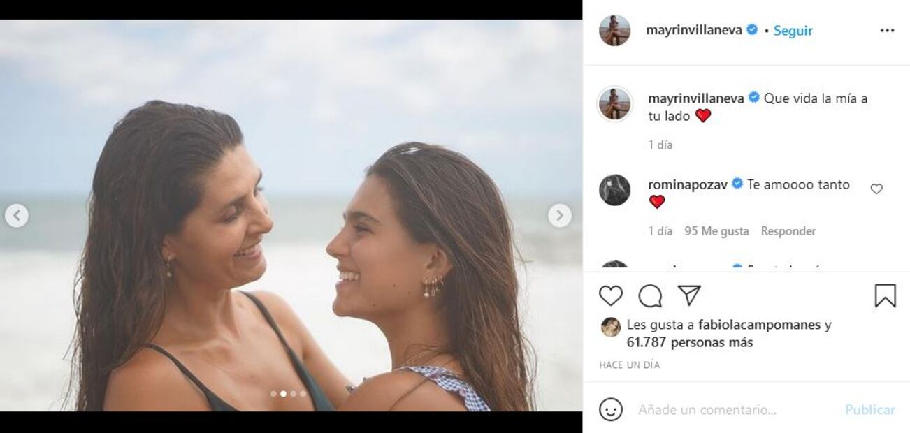 Mayrín Villanueva impacta en bikini con su hija Romina Poza