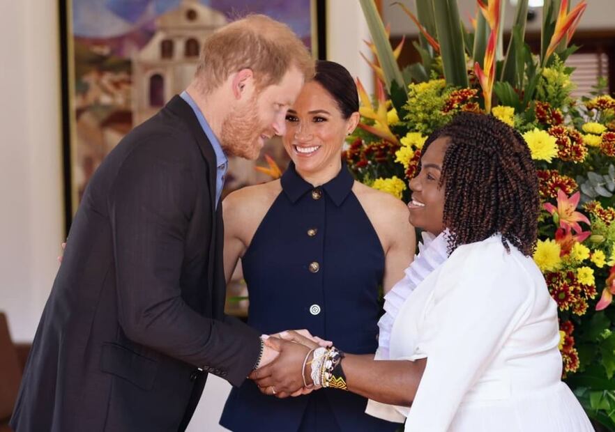 Meghan Markle y el príncipe Harry en su viaje a Colombia con la vicepresidenta de Francia Márquez / Foto: EFE