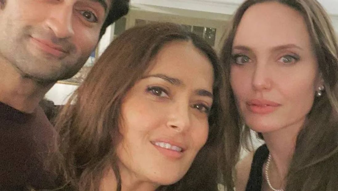 Kumail Nanjiani, Salma Hayek y Angelina Jolie / Foto: Instagram