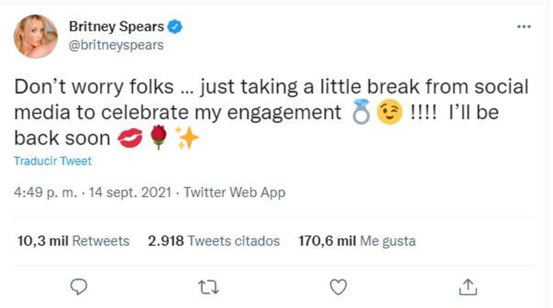 Britney Spears regresa a Instagram: "no se preocupen amigos"