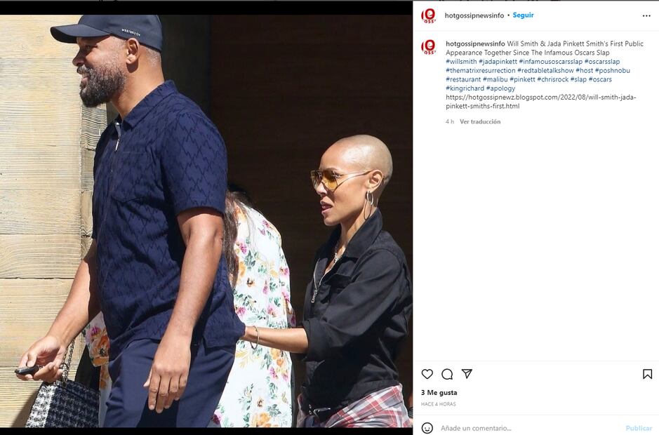 Will Smith y Jada Pinkett Smith reaparecen por primera vez juntos desde los Oscar