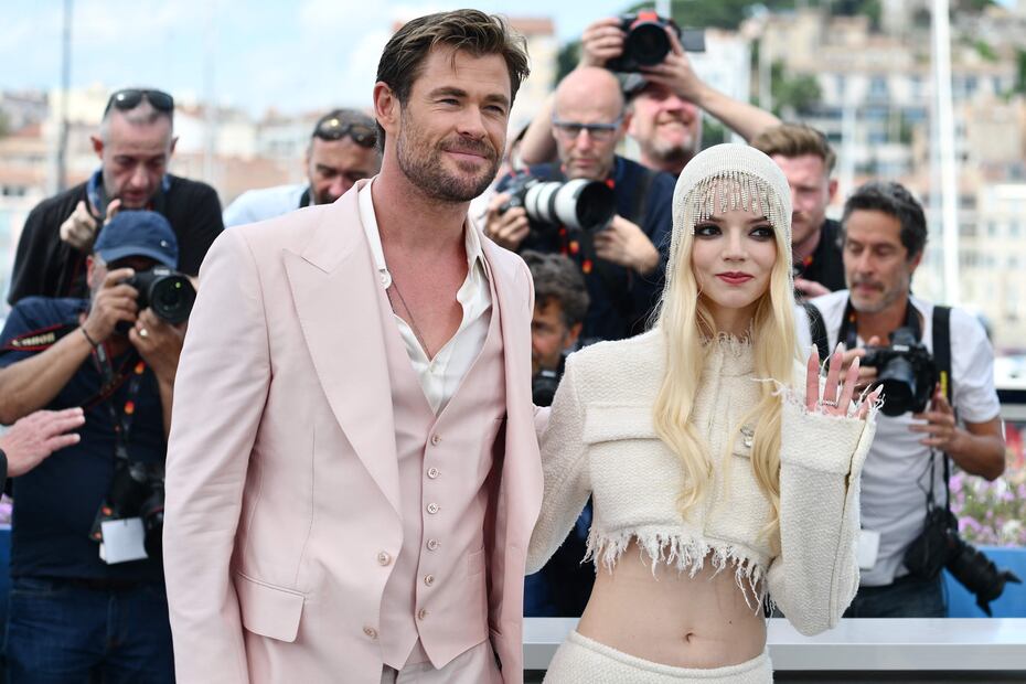 Chris Hemsworth y Anya Taylor-Joy/EFE y AFP.