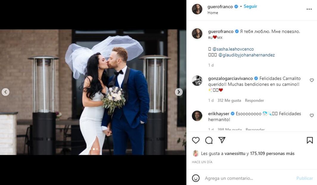 Luis Ernesto Franco se casa con Roza Laven en secreto: “Soy bendecido”