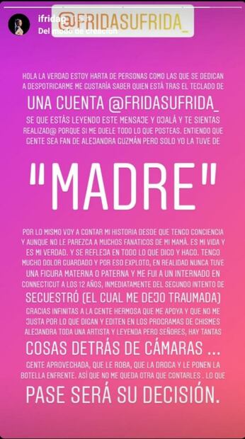 Frida Sofía asegura que a Alejandra Guzmán la drogan y le roban