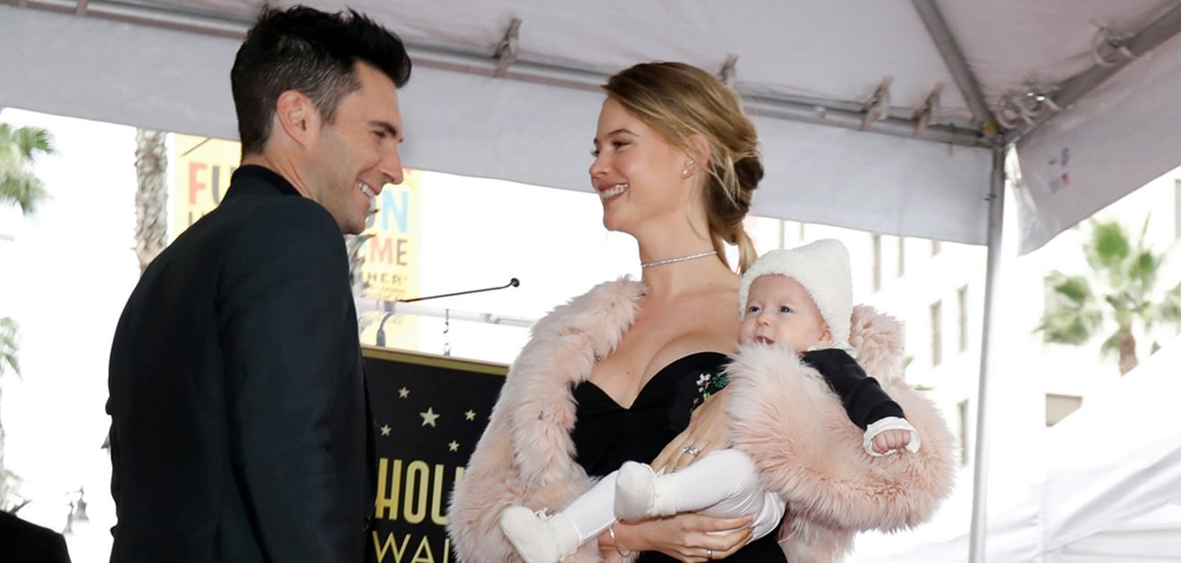 <p>La familia completa de Adam Levine por primera vez. <strong>(Fotos: Reuters y&nbsp;AP) &nbsp;</strong></p>
