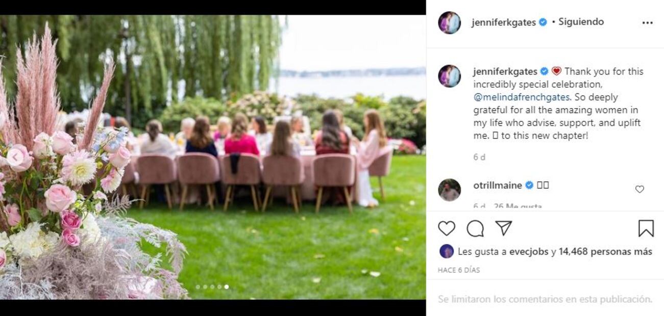 La fabulosa despedida de soltera que Melinda Gates le organizó a su hija Jennifer Gates