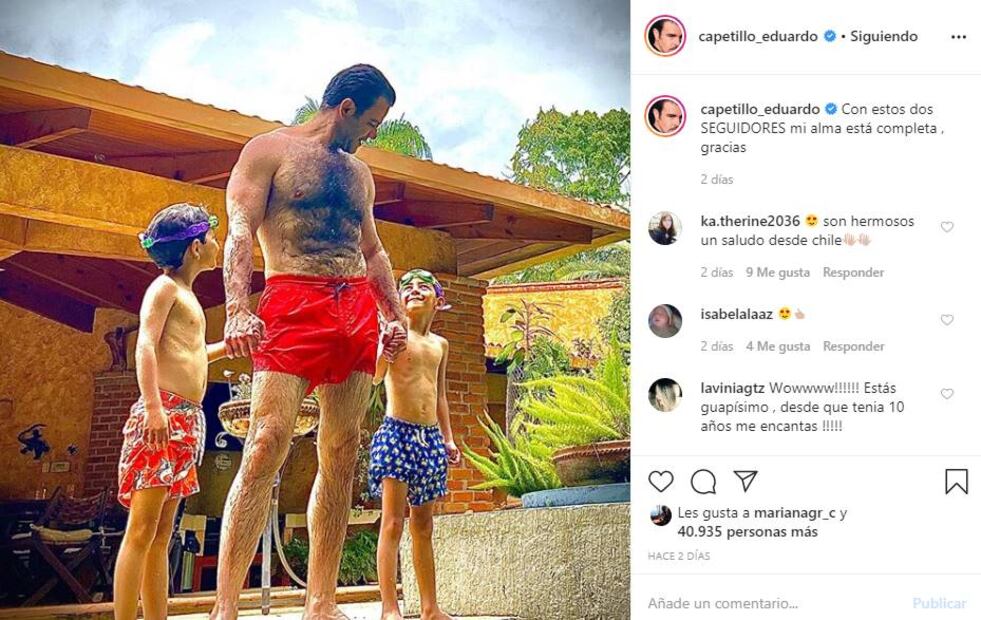 Eduardo Capetillo conquista con foto sin camisa y presume abdomen de acero
