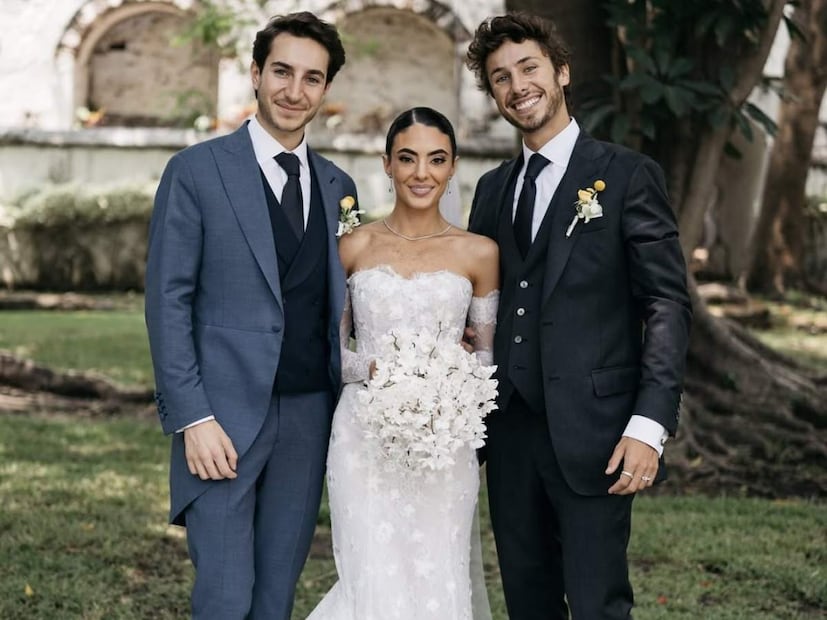 Andrés y Juanpa Zurita junto a Dani Hernández / Foto: Instagram @agba.weddings