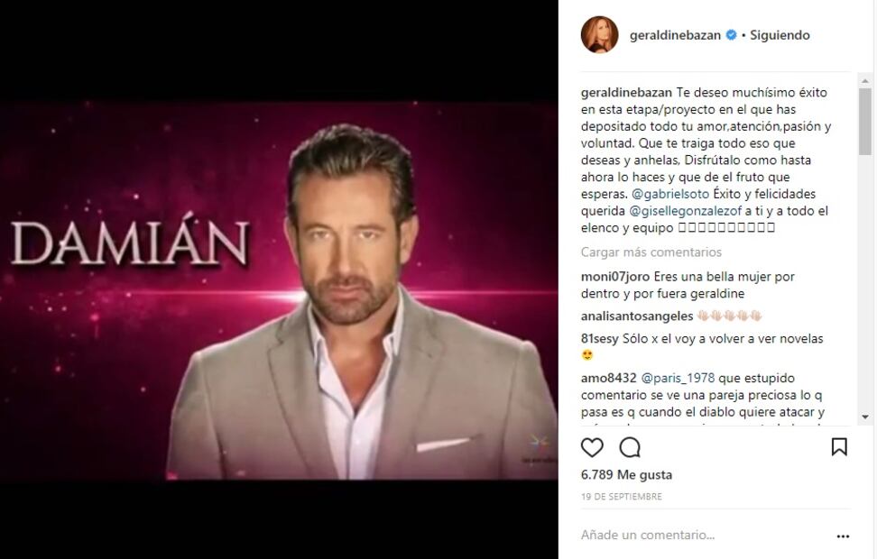 La última foto de Geraldine Bazán y Gabriel Soto juntos