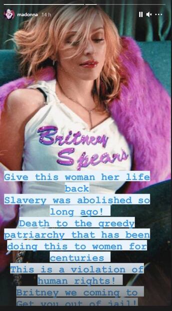 Madonna levanta la voz por Britney Spears: "Devuélvanle su vida a esta mujer"