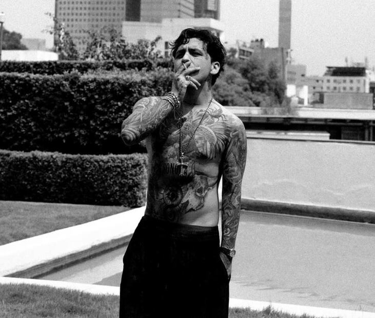 Los tatuajes de Christian Nodal / Foto: Instagram