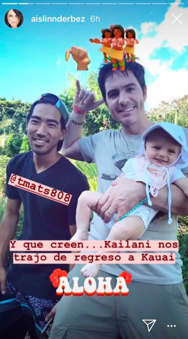 Aislinn Derbez y Mauricio Ochmann llevan a Kai y a Lorenza de vacaciones a Hawái 