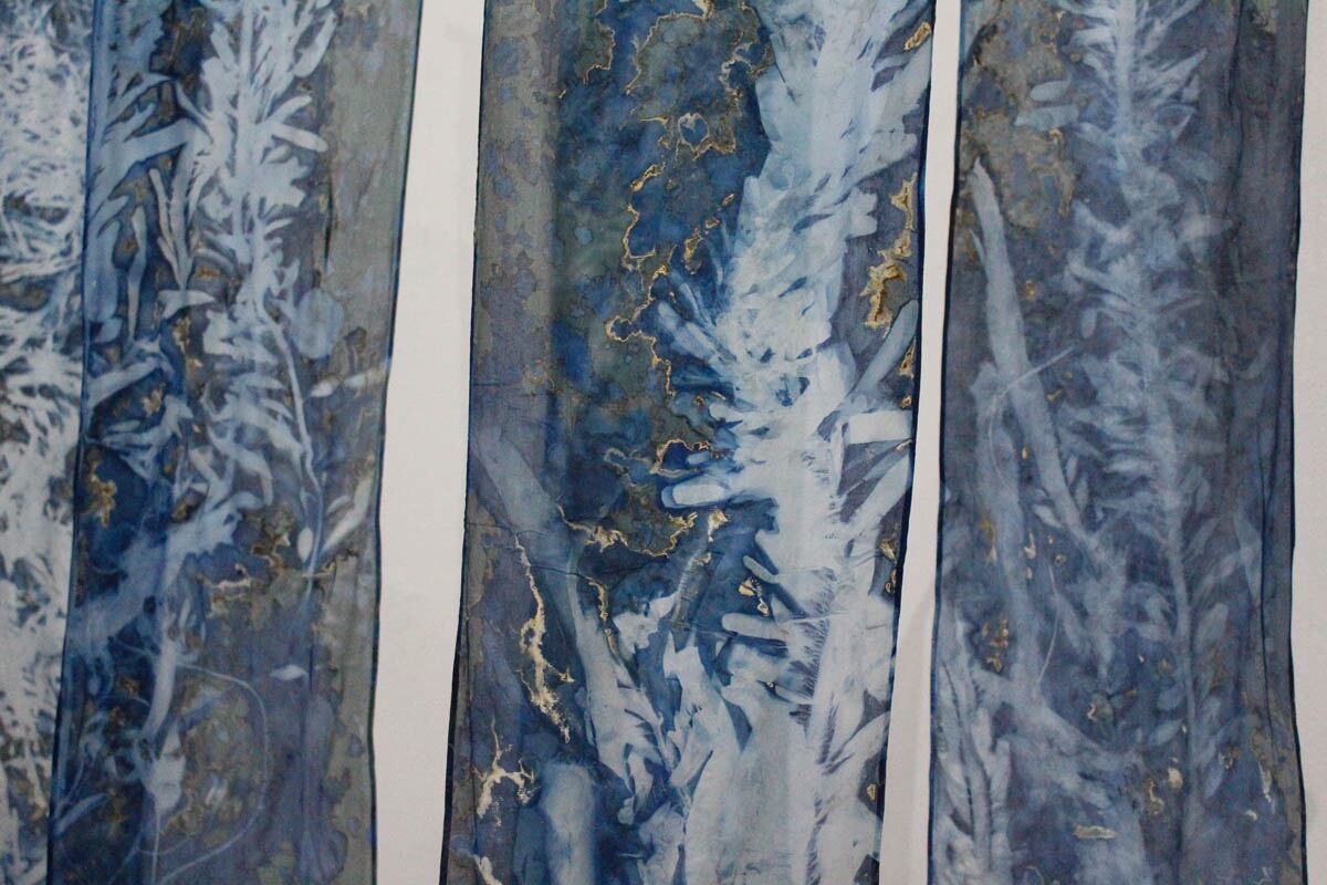 Una de las obras de 'Agua-Cielo: Tan azul, el mar, el cielo'. (Foto: Nayeli Castillo)