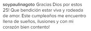El romántico cumpleaños de Paulina Goto con su novio