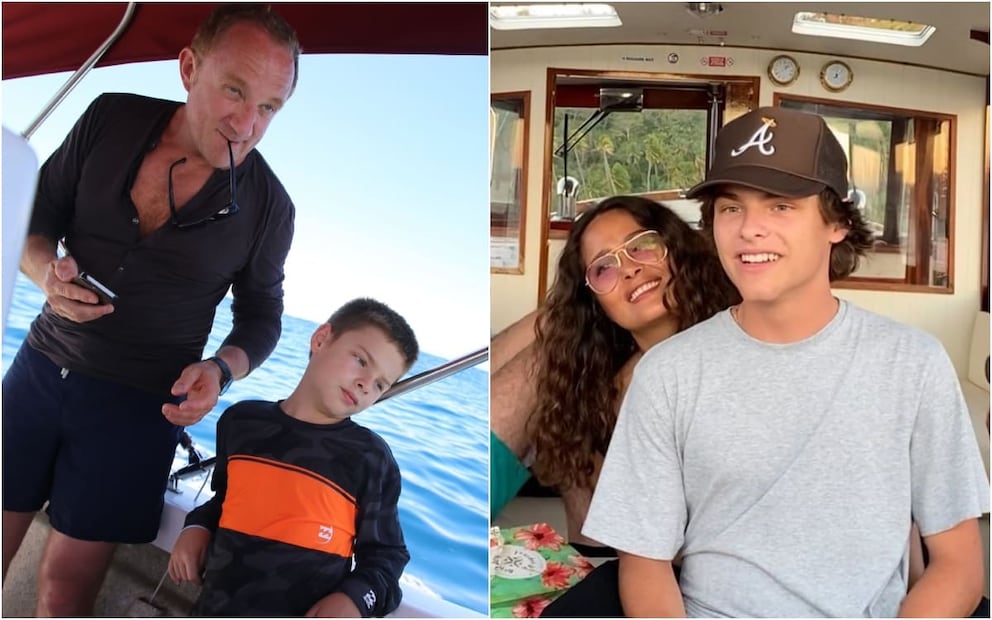 Salma Hayek con Augustin James, hijo de François-Henri Pinault y Linda Evangelista / Foto: Instagram