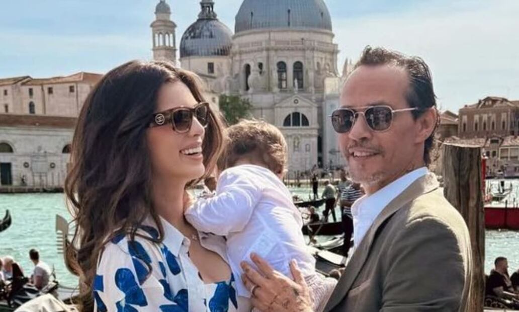 Nadia Ferreira y Marc Anthony con su bebé / Instagram